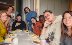 people sitting around the table